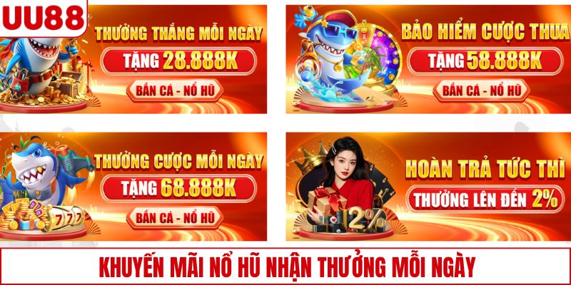 Khuyến mãi nổ hũ nhận thưởng mỗi ngày